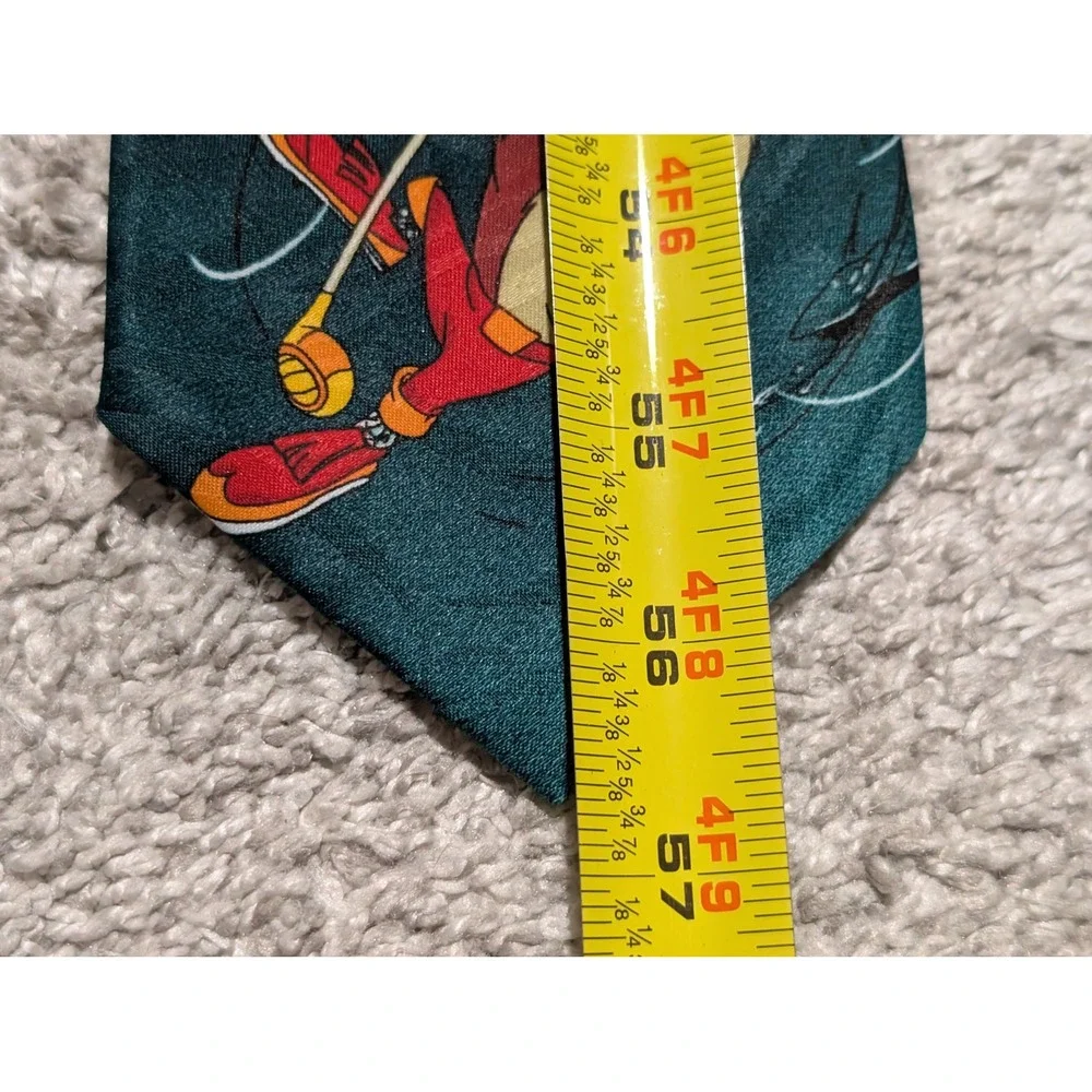 Looney Tunes Tie Teal 1994 Golf Taz Sylvester Tweety Vintage Novelty‎ 90s